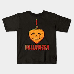 I love Halloween 3D pumpkin Kids T-Shirt